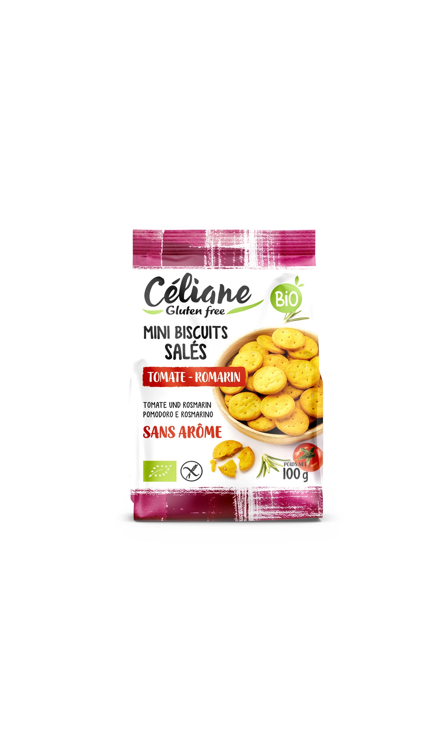 Biscuit salé tomate romarin | Sans gluten - Celiane