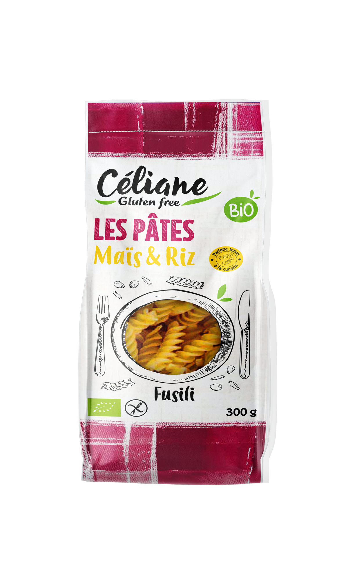 Pâtes fusilli riz maïs