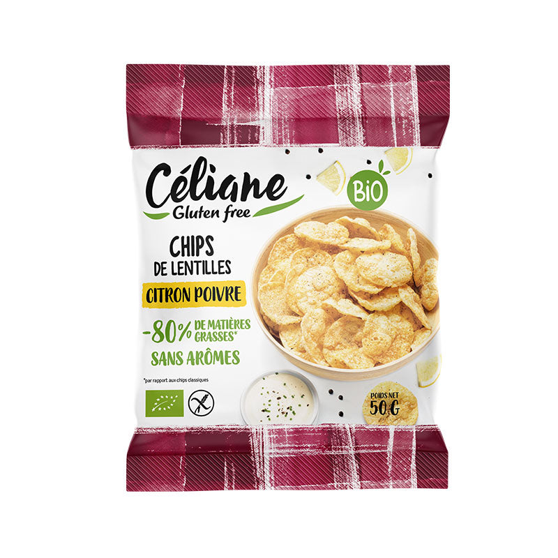 Chips lentilles sans gluten Céliane