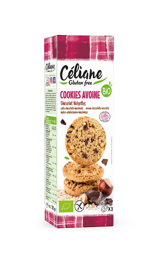 Chocolate hazelnut oat cookies