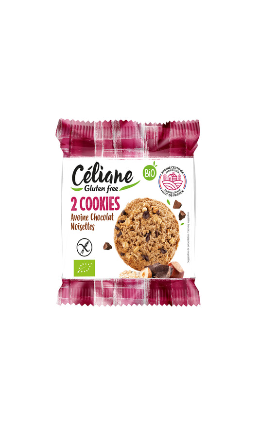 Cookies snack avoine chocolat noisette